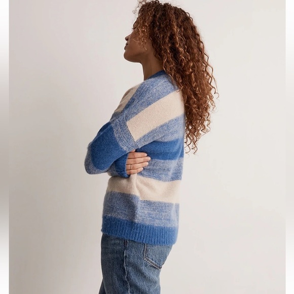 Madewell Otis Fiji Alpaca Wool Space Dye Striped Pullover Sweater sz S - Picture 4 of 13